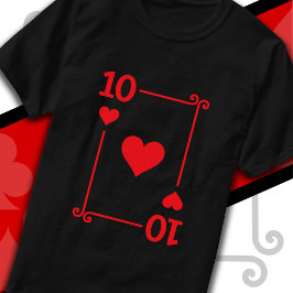 Speelkaarten Costume Ten Kaart 10 van het hart T-shirt