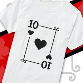Speelkaarten Costume Ten Kaart 10 van het hart T-shirt