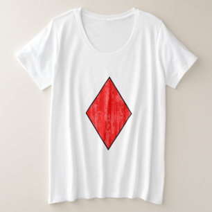 Speelkaarten Diamonds pictogram Grote Maat T-shirt
