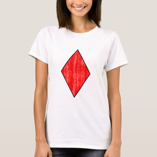 Speelkaarten Diamonds pictogram T-shirt (Voorkant)