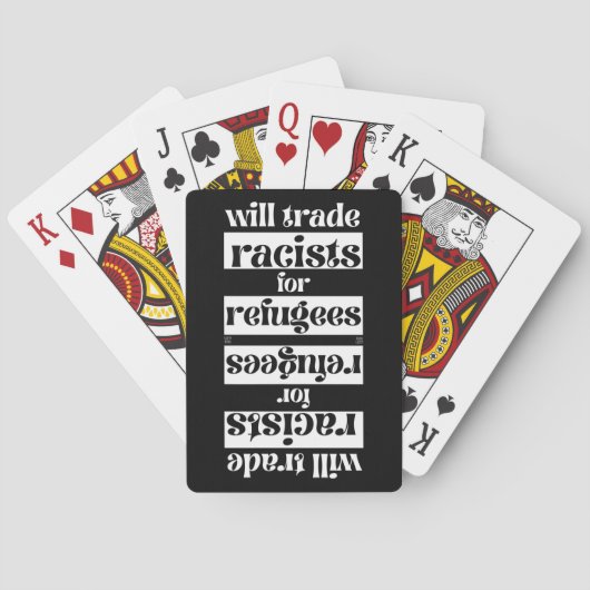 speelkaarten "EINDE AAN RACISME 2" (Achterkant)
