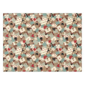 speelkaarten en dobbelpatroon tafelkleed (Voorkant (Horizontaal))