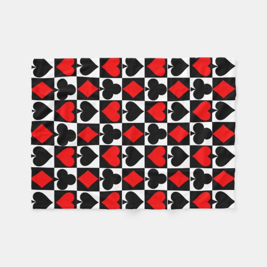 Speelkaarten Fleece Deken (Voorkant (Horizontaal))