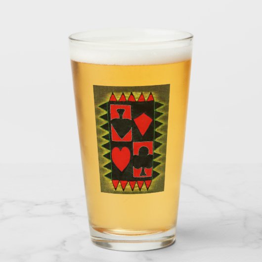 speelkaarten glas (Voorkant gevuld)
