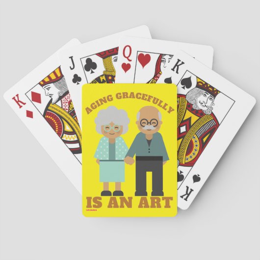 speelkaarten "GRATIS VEROUDEREN..." (Achterkant)