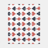 Speelkaarten: Grunge Abstract Pattern Fleece Deken (Voorkant)