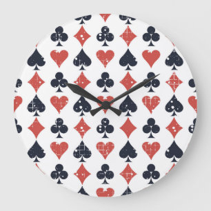 Speelkaarten: Grunge Abstract Pattern Grote Klok