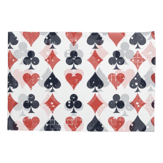Speelkaarten: Grunge Abstract Pattern Kussensloop (Achterkant)