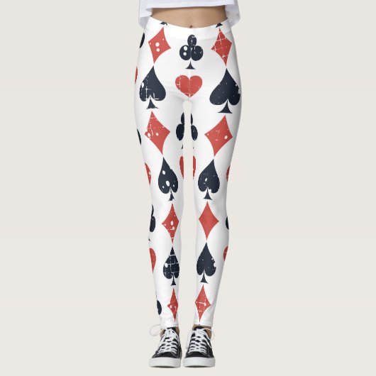Speelkaarten: Grunge Abstract Pattern Leggings (Voorkant)