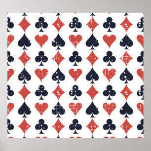 Speelkaarten: Grunge Abstract Pattern Poster