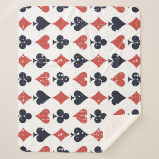 Speelkaarten: Grunge Abstract Pattern Sherpa Deken
