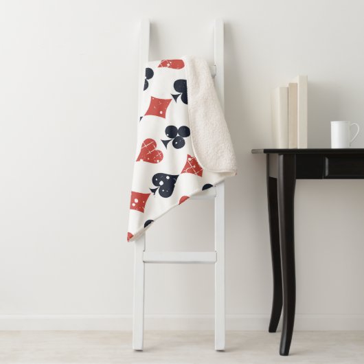 Speelkaarten: Grunge Abstract Pattern Sherpa Deken (In situ)