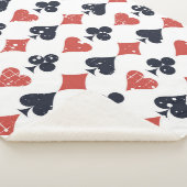 Speelkaarten: Grunge Abstract Pattern Sherpa Deken (3/4)