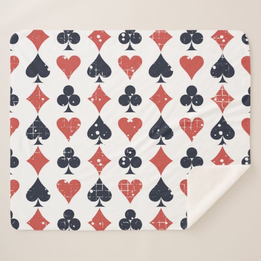 Speelkaarten: Grunge Abstract Pattern Sherpa Deken (Voorkant (horizontaal))