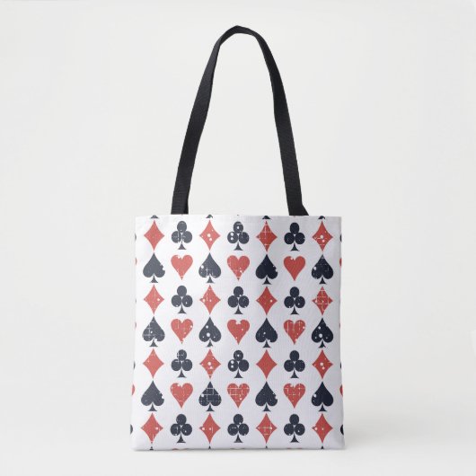 Speelkaarten: Grunge Abstract Pattern Tote Bag (Voorkant)