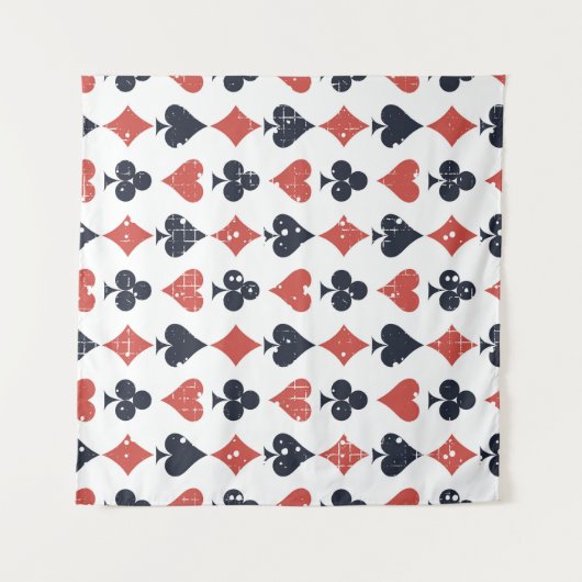 Speelkaarten: Grunge Abstract Pattern Wandkleed (Voorkant (horizontaal))