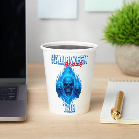 Speelkaarten - Halloween Blaze Trio Papieren Bekers (Insitu)