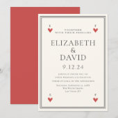  speelkaarten harten Eenvoudig huwelijk Kaart (Voorkant / Achterkant)