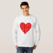 Speelkaarten Harten Pictogram T-shirt (Voorkant volledig)