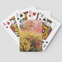 Speelkaarten in herfstkleuren