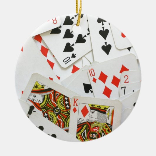 Speelkaarten Keramisch Ornament (Voorkant)