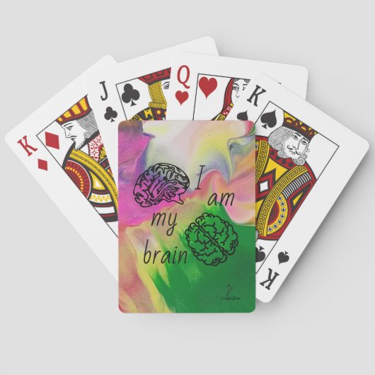 Speelkaarten (Klassiek) "Ik ben mijn brein." (Achterkant)