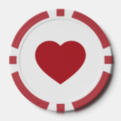 Speelkaarten Kleur - Hearts Poker Chips (Voorkant)