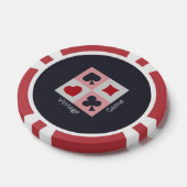  speelkaarten kleuren poker chips (Enkel)