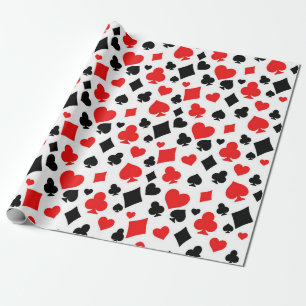 Speelkaarten Kleuren Print, Poker Harlekijn Patroo Cadeaupapier