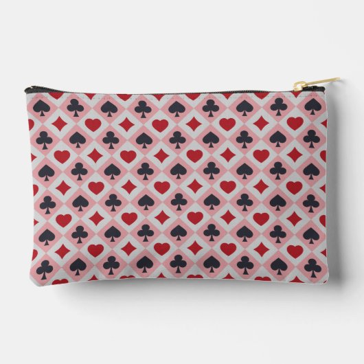 speelkaarten Kleuren Zipped Pouch Etui (Achterkant)