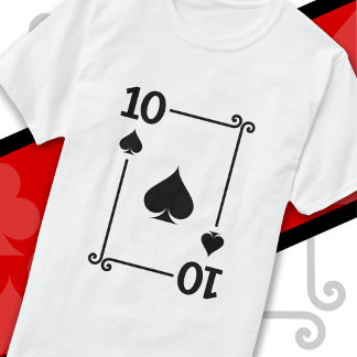 Speelkaarten kostuum 10 schoppen Kaart tien Kaart T-shirt