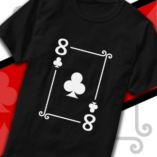 Speelkaarten Kostuum 8 Clubs Kaart acht Kaart T-shirt