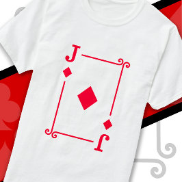 Speelkaarten Kostuum Jack Diamonds Kaart Jack Kaar T-shirt