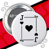 Speelkaarten Kostuum Jack Hearts Kaart Jack Kaart Ronde Button 5,7 Cm