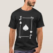 Speelkaarten Kostuum Jack Kaart Spades Jack Kaart T-shirt (Voorkant)