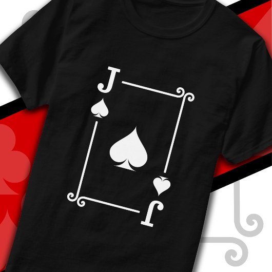 Speelkaarten Kostuum Jack Kaart Spades Jack Kaart T-shirt