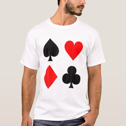 Speelkaarten Kostuum T-shirt (Voorkant)