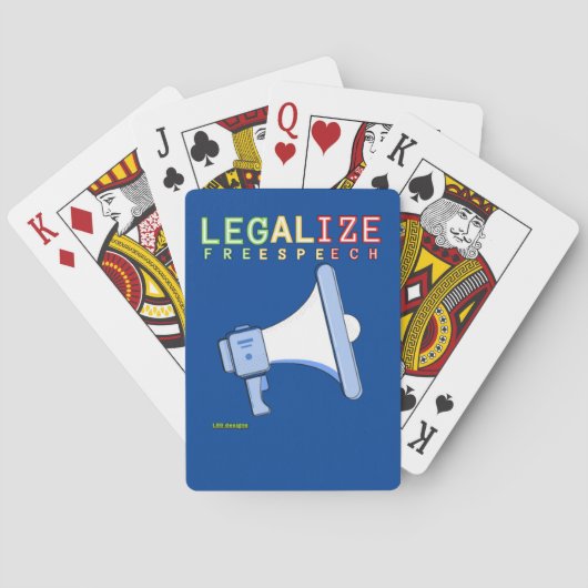 speelkaarten "LEGALIZE FREE SPEECH" (Achterkant)