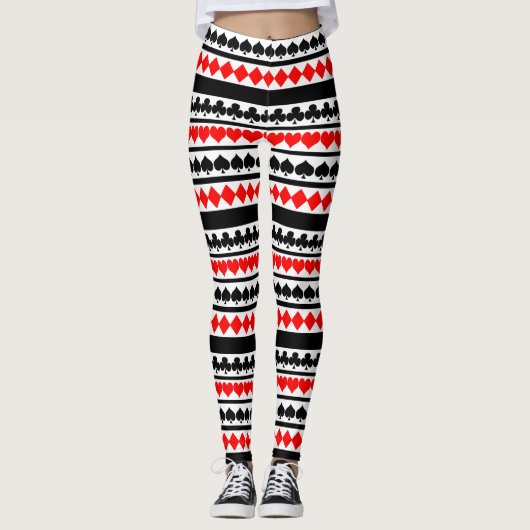 Speelkaarten Leggings (Voorkant)