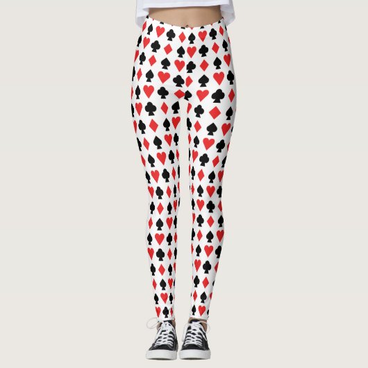 Speelkaarten Leggings (Voorkant)