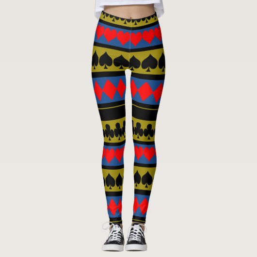 Speelkaarten Leggings (Voorkant)