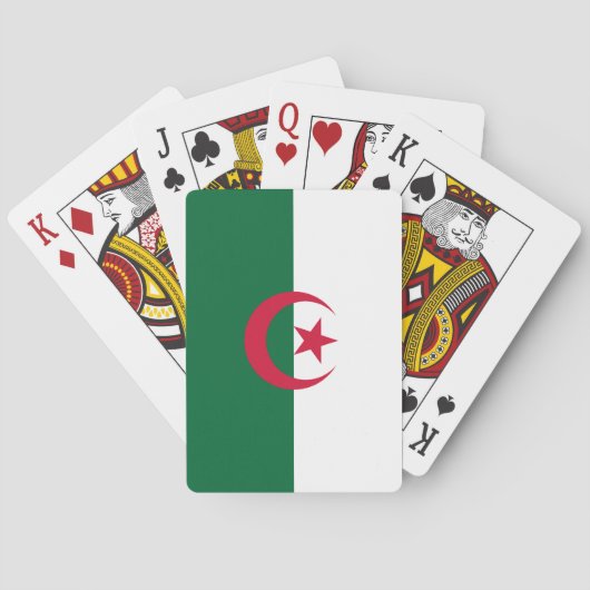 Speelkaarten met de vlag van Algerije (Achterkant)