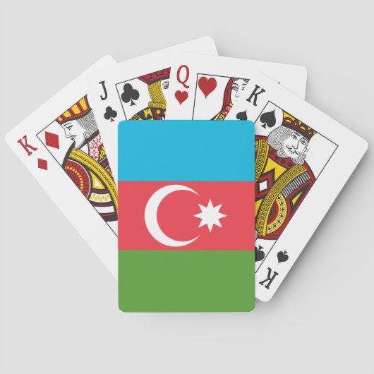 Speelkaarten met de vlag van Azerbeidzjan (Achterkant)