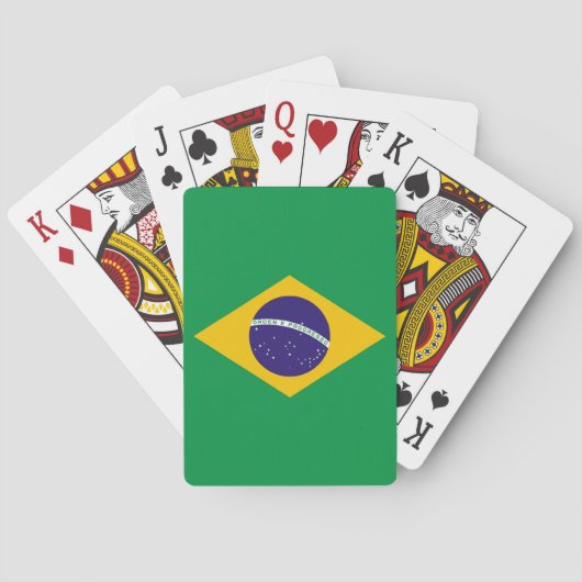 Speelkaarten met de vlag van Brazilië (Achterkant)