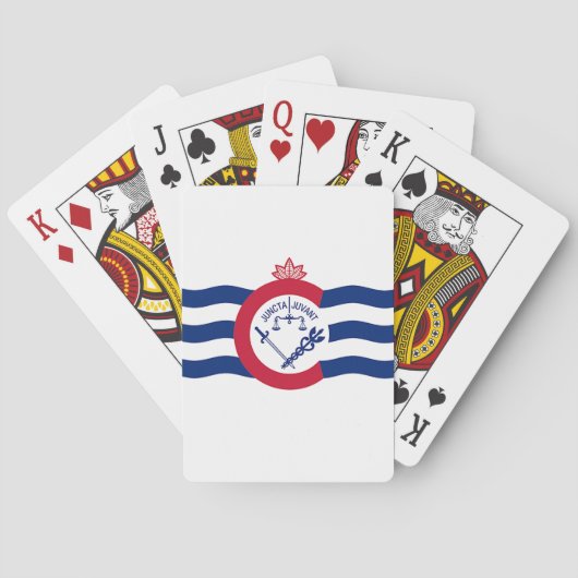 Speelkaarten met de vlag van Cincinnati, VS (Achterkant)
