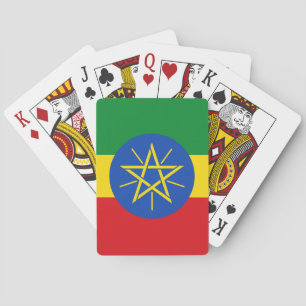 Speelkaarten met de vlag van Ethiopië