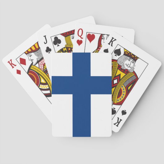 Speelkaarten met de vlag van Finland (Achterkant)