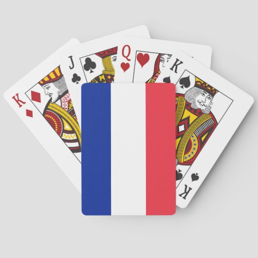 Speelkaarten met de vlag van Frankrijk (Achterkant)