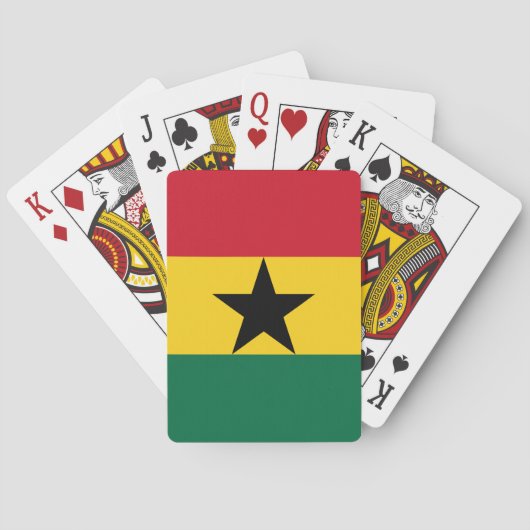 Speelkaarten met de vlag van Ghana (Achterkant)