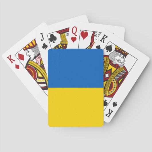 Speelkaarten met de vlag van Oekraïne (Achterkant)